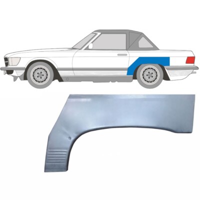 For Mercedes SL class 107 convertible 71-wheel run repair plate fenders / left