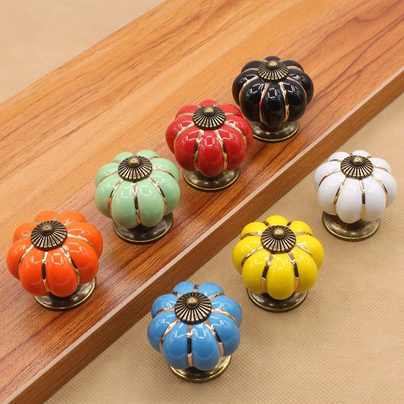 Vintage Door Knobs Classic Ceramic Cupboard Cabinet Drawer Pull Handles Room - Image 2 of 4