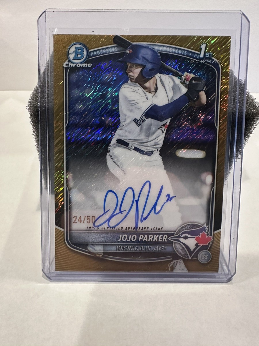 Jojo Parker Auto /50 Gold Shimmer 2025 Bowman Draft Baseball Card