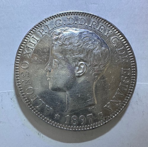 1897 Un Peso Spain-Philippines Silver Coin - lot#12
