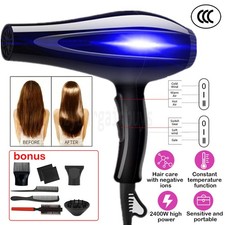2400W Professional Salon Hair Blow Dryer Ionic Light Weight With Concentrator