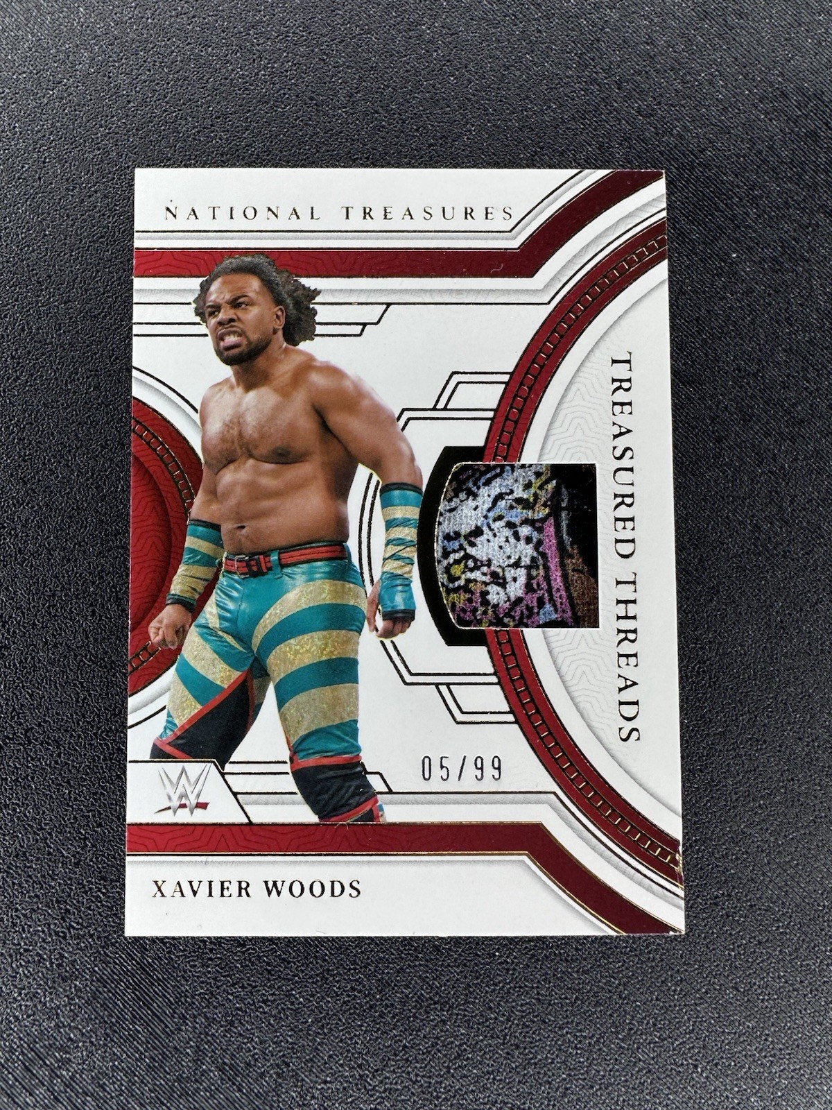 2024 Panini National Treasures WWE Xavier Woods #/99 Treasured Threads Relic SP