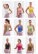 Women's Sleeveless Comfy Workout Racerback Tank Tops Sports Tops Built in Bra