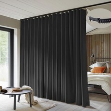 Room Divider Curtain W/ Flexible Ceiling Curtain Tracks Set 100 Blackout Floor