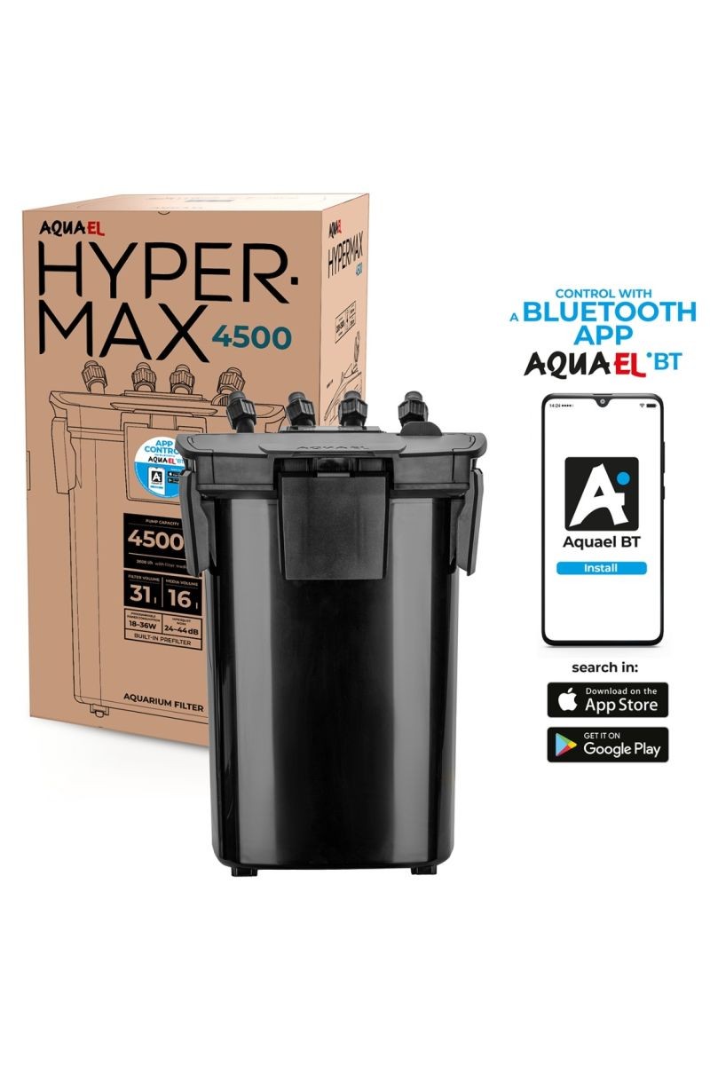 Aquael Hypermax 4500 Bluetooth App Serbatoio Pesci Esterno Filtro Acquario foto 2