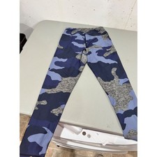 Aerie Chill Play Move Blue Camo Leggings Womens Medium Athletic Yoga Pants