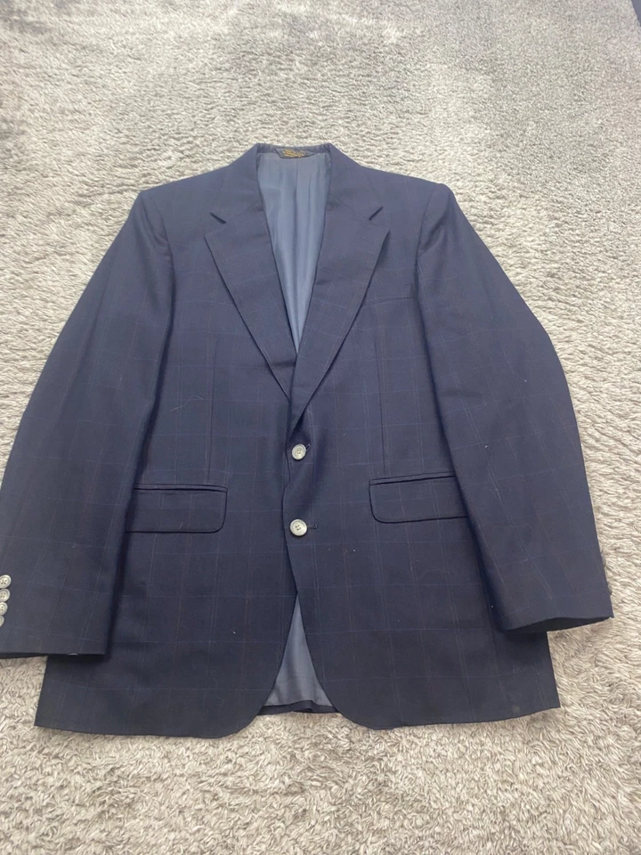 Traje Robert Stock Para Hombres 46R Blazer Chaqueta 34x32 Pantalones Lana Rayas Conjunto de 2 piezas De Colección Foto 2 de 4