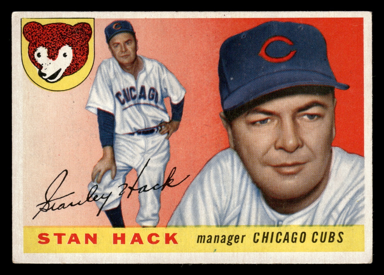 1955 Topps Baseball Card #6 Stan Hack