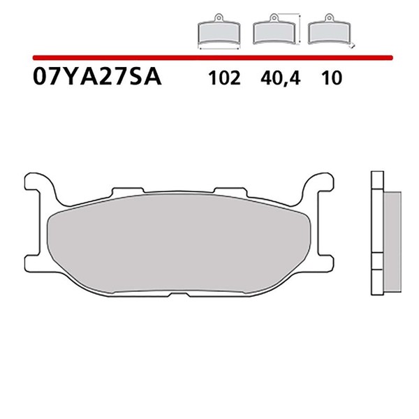 Brembo VORDERRADBREMSBELAGE-KIT FUR Yamaha XVS A Midnight Star 09-13-07YA27SA-image