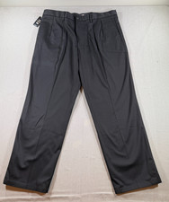 NWT Dockers Signature Khaki Pants Mens 38x32 Black Pleated Dress Chino D3
