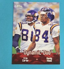 2000 Topps Combos #TC2 Cris Carter / Randy Moss Vikings FOOTBALL Card A9