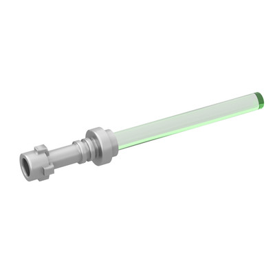 LEGO  Star Wars Lichtschwert Laserschwert metallic Silver Griff grüne Klinge