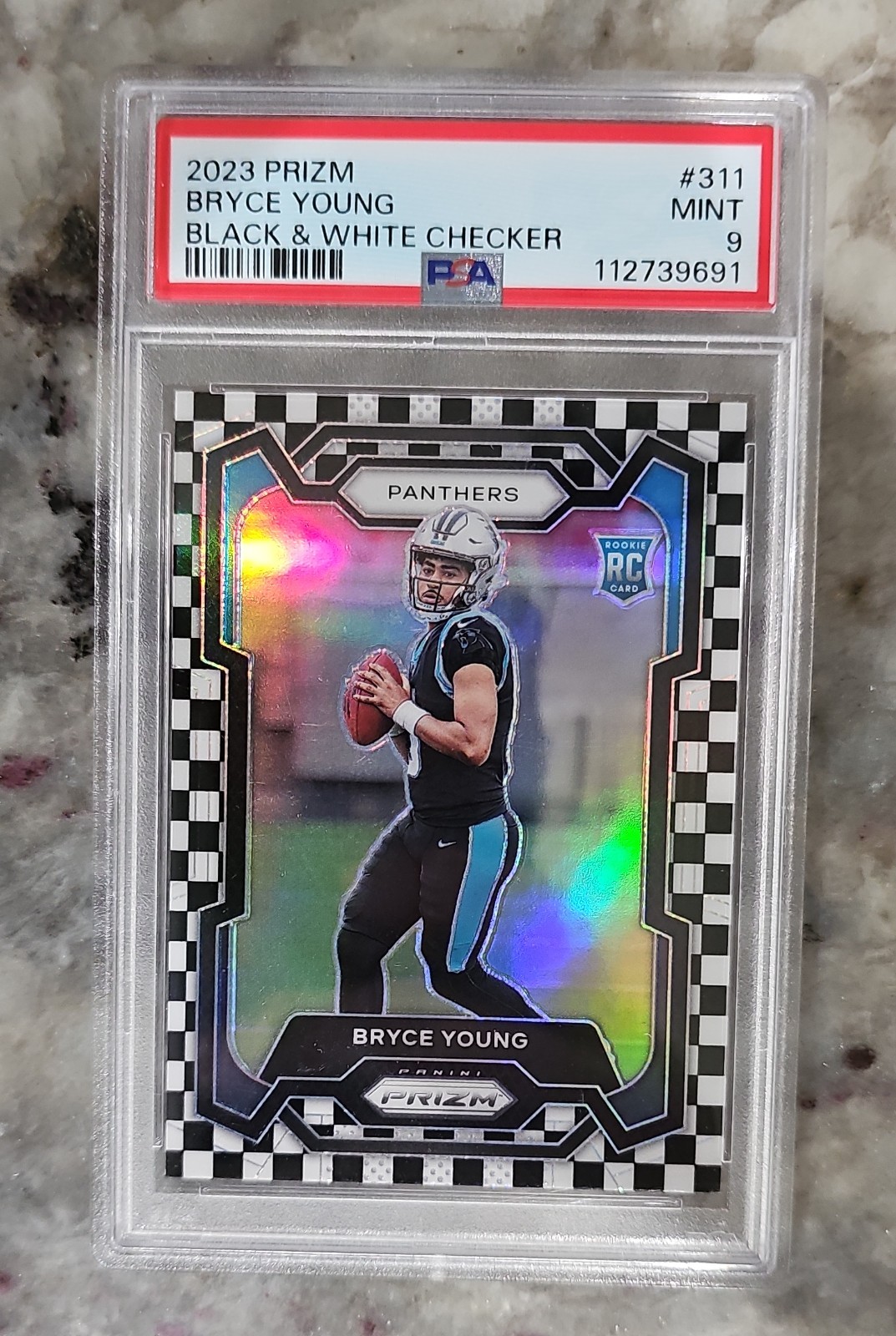 2023 Panini Prizm - Rookies Bryce Young #311 Black & White Checker Prizm (RC)