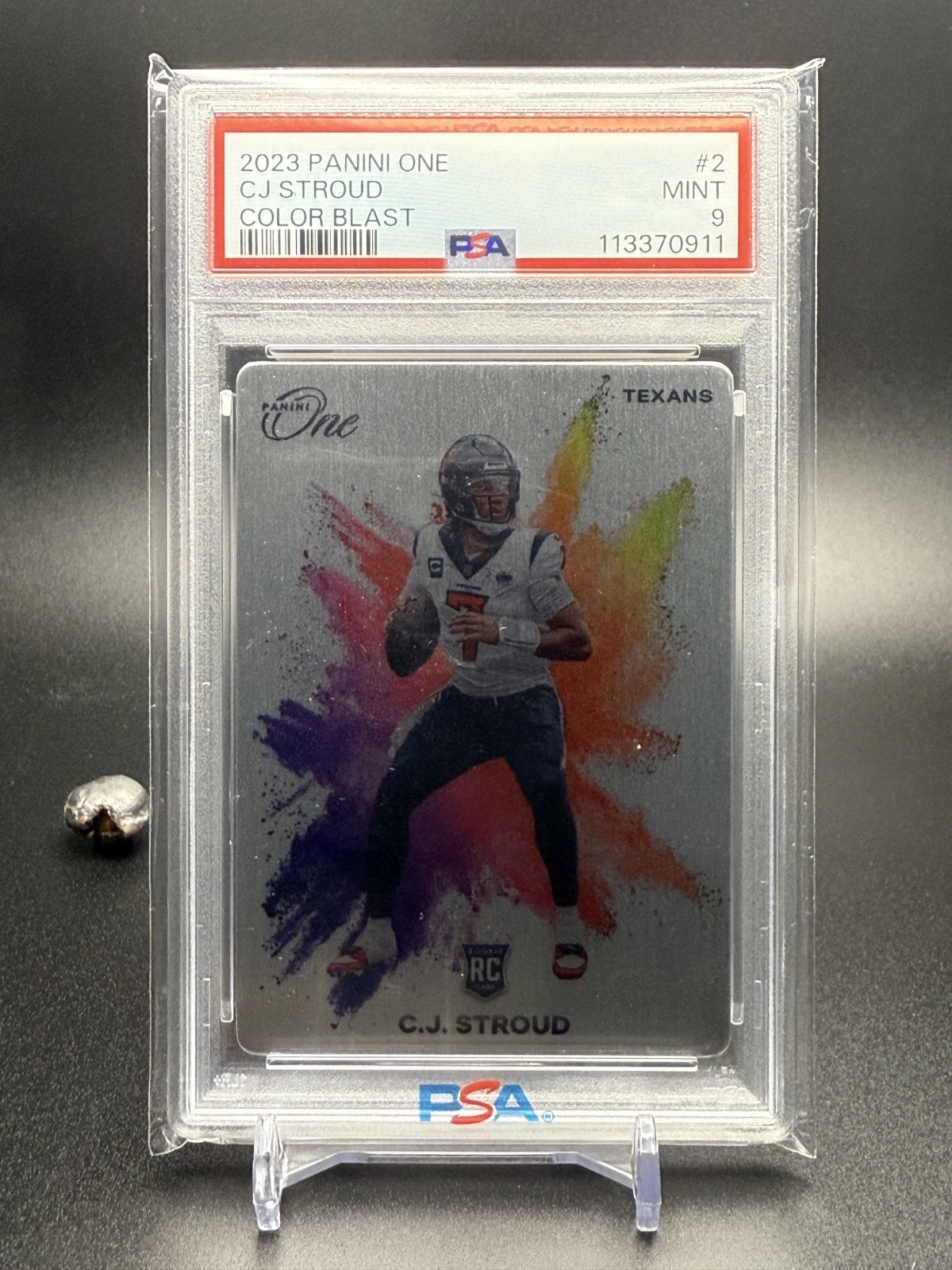 2023 Panini One Color Blast RC #2 CJ Stroud PSA 9 - Pop 7