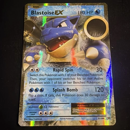 New ListingBlastoise EX 21/108 Holo EX Rare Evolutions Pokemon Holo Near Mint