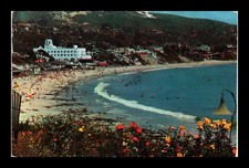 LAGUNA BEACH CALIFORNIA COASTLINE ORIGINAL POSTCARD