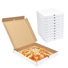 10 PCS 16x16x2 Inch White Corrugated Pizza Boxes Large Cardboard Box For Pies