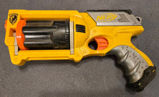 NERF N-STRIKE - Maverick REV-6 Dart Gun WORKING w/ 6 darts