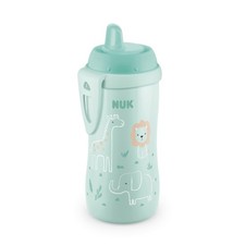 NUK Active Hard Spout Sippy Cup, 10 oz, 1 Pack, 9 Months Green Animals