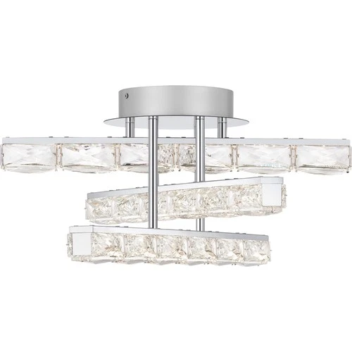 Quoizel PCCME1718 Comet 18"W LED Semi-flush Ceiling Fixture - Chrome - Picture 6 of 8