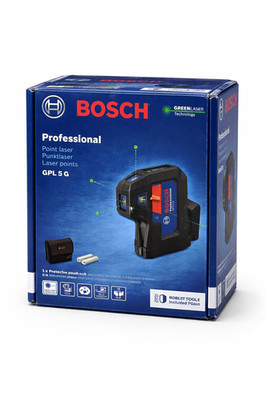 Bosch Grüner-5-Punkt-Laser Punktlaser GPL 5 G Professional + Tasche + Batterien