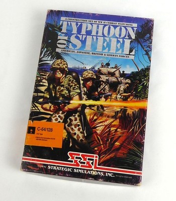 Commodore 64 Disk C64 in OVP - TYPHOON OF STEEL  (SSI) - big box