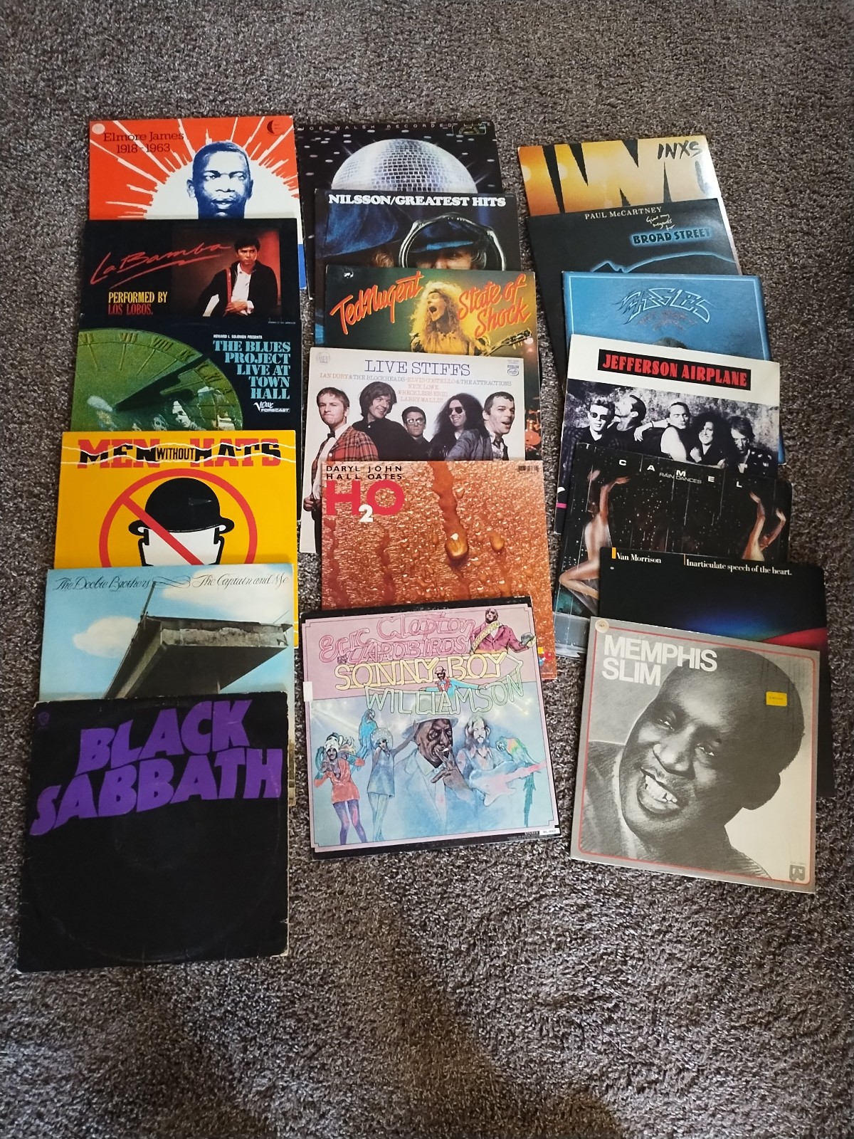 $8 Rock vinyl LPs  - You Pick - Black Sabbath, Eagles, Memphis slim, Van Morriso