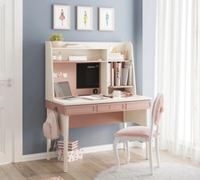 Scrivania bambina ragazza Elegance Scrivania con Unità Alta e porta usb