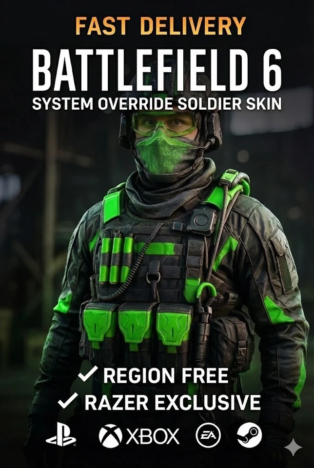 Battlefield 6 - System Override Soldier Skin | Razer Exclusive | BF6 Code