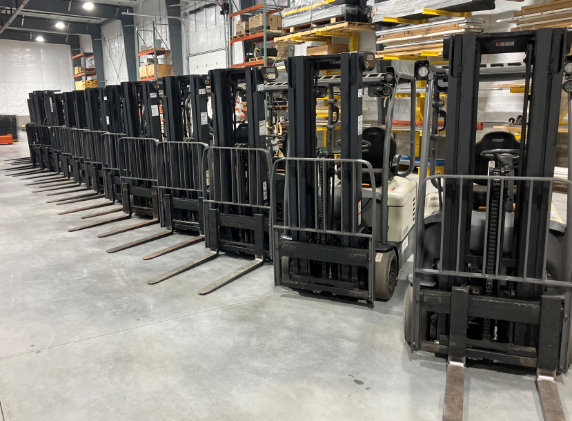 2021 Crown 3000 LB Forklift With Side Shift and Triple Mast Model