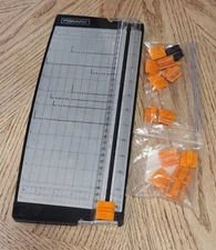 FISKARS Portable Scrapbook Paper Cutter Cutting Board Table Top Desktop Trimmer 