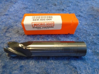 MICRO 100 SEM-500-04X CARBIDE DRILL - NEW 