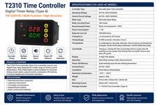 Interruptor temporizador cuenta regresiva pantalla LED T2310 relé de retardo de tiempo AC110-220V
