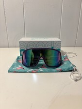 Goodr Polarized Sunglasses 'Look MA, No Hands' Purple Wrap Around Shades 