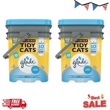 2P Purina Tidy Cats Clumping Cat Litter, Glade Clear Springs Deodorizing, 35 lb