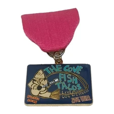 The Cove Fish Tacos Live Music Fiesta Medal San Antonio Pinback 