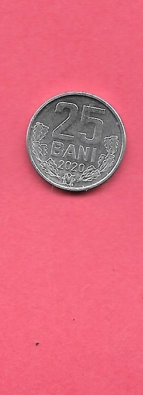 MOLDOVA  KM3 2020  25 BANI uncirculated-unc mint-bu  ALUMINUM new COIN