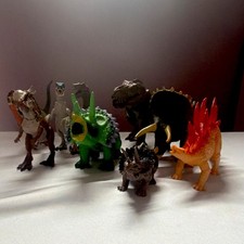 Assorted Dinosaur Toy Figures Pretend Play Set for Ages 3-7 Years Lot of 9