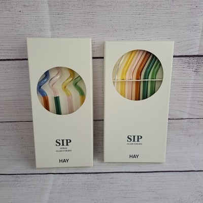 Hay Sip Handmade Reusable Glass Straws Drinking Eco-Friendly Spiral Smooth