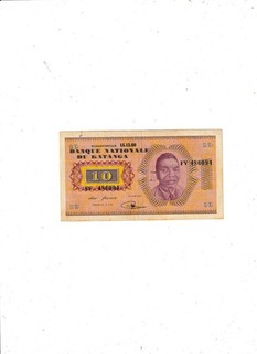 KATANGA 10 FRANCS 1960
