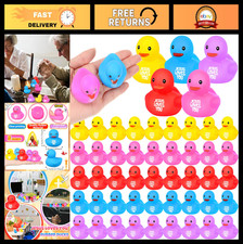Deekin 150 Pcs Jesus Loves You Rubber Ducks Bulk Multicolor Easter Rubber Ducks