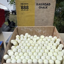 Dixon 888 Railroad Crayon Chalk, White, 100 Sticks Plus