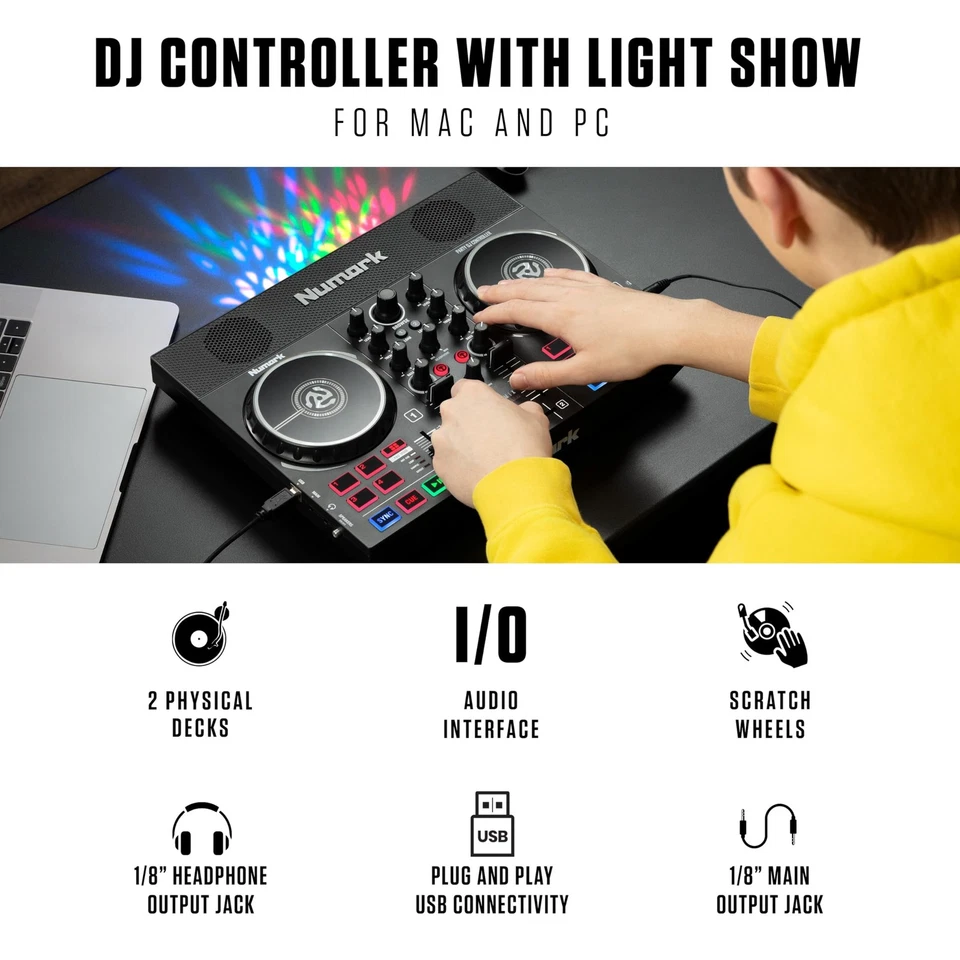 Party Mix Live - DJ Controller with Built in Speakers, Party Lights and DJ - Image 2 of 4