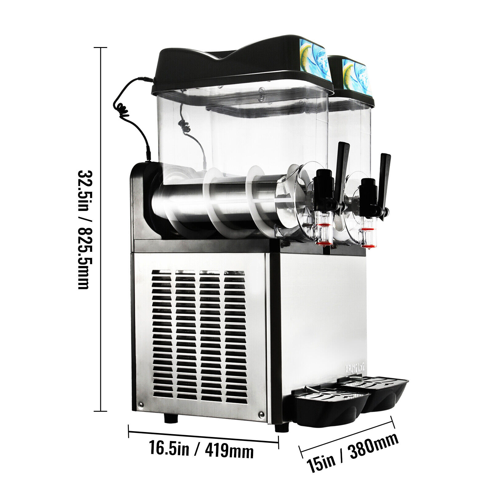 VEVOR Máquina de granizado comercial máquina de granizado de 3 x 2 tanques  máquina de bebidas congeladas de 340 W con preservación de temperatura –  Yaxa Guatemala