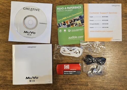 Creative MuVo Mix Red MP3 player 256 MB USB 2.0 - Appears New/Unused - Afbeelding 1 van 7