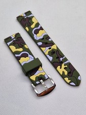 Cinturino morbido Gomma mimetico camouflage subacqueo 22 mm  