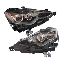 LED Headlights Headlamps Left & Right Black For Lexus IS250 IS350 2014 2015 2016