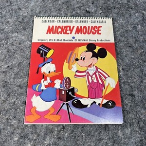 Vintage Walt Disney Mickey Mouse Calendar 1976 - Printed in Belgium