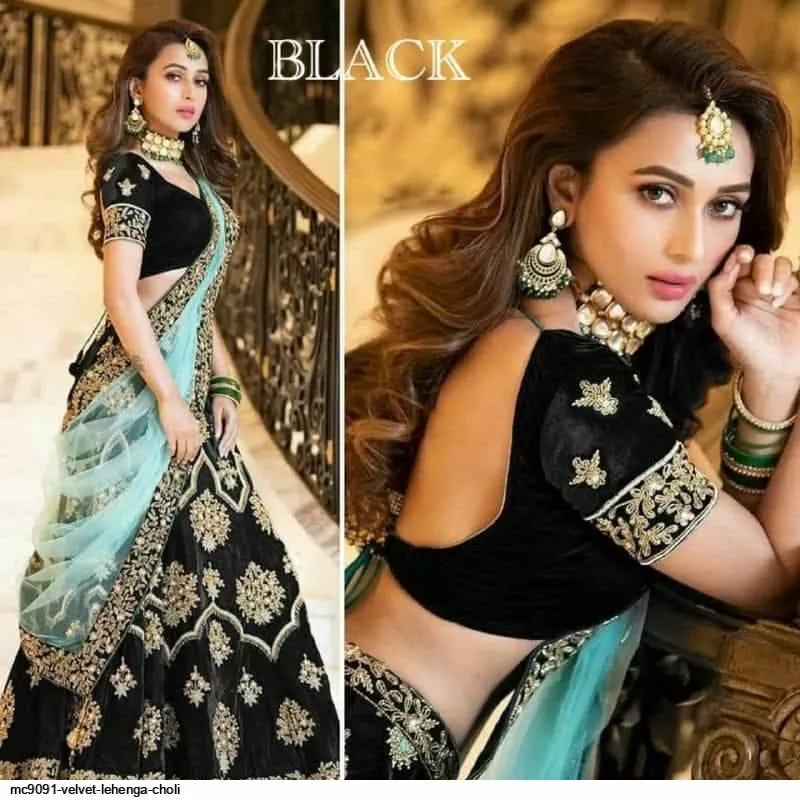 Velvet top and skirt indian top