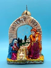 Radko 20th Anniversary Bethlehem Rejoice Nativity Manger Ornament – Read Descrip